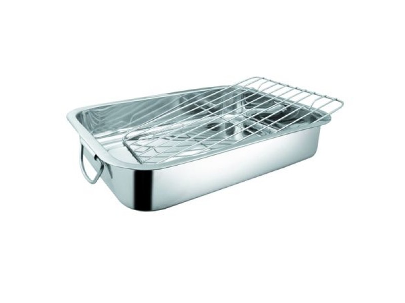 Tava copt inox cu gratar, GRUNBERG, 35 cm