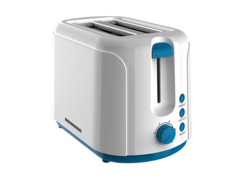 Prajitor de Paine Heinner Charm, 750W, 6 setari, Alb/Albastru