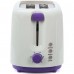 Prajitor de paine Heinner, 750 W, 2 felii, Alb/Mov