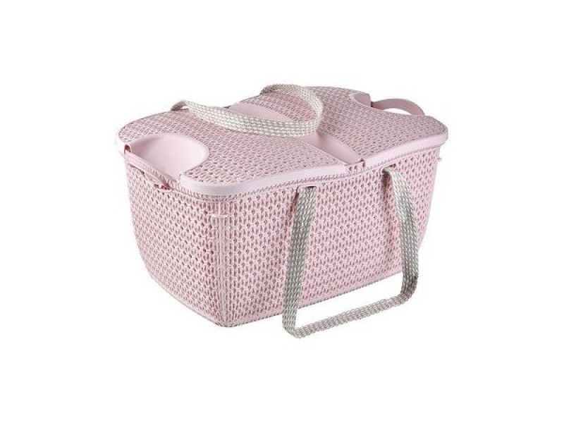 Cos pentru picnic ,Roz pudra , Tuffex ,TP4016, 49.5 x 32 X 24.5 cm