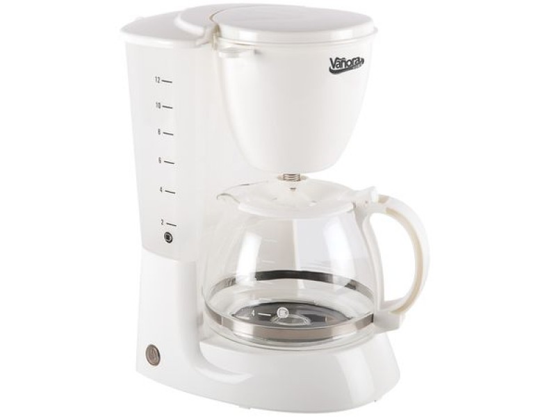 Cafetiera Vanora, 750W, 1.25 L,, filtru detasabil, functie anti-picurare, mentinere cald, Alb 