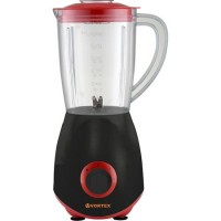 Blender VORTEX VO4006, 1.5l, 600W, 2 trepte viteza, Negru/Rosu