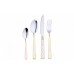 Set tacamuri din inox 72 piese gold,cutie depozitare, HERZOG, IM-72WC