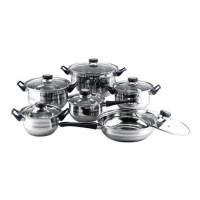 Set oale inox 12 piese, Potrivit pentru toate sursele de caldura, inclusiv inductie, Floria ZLN-4038