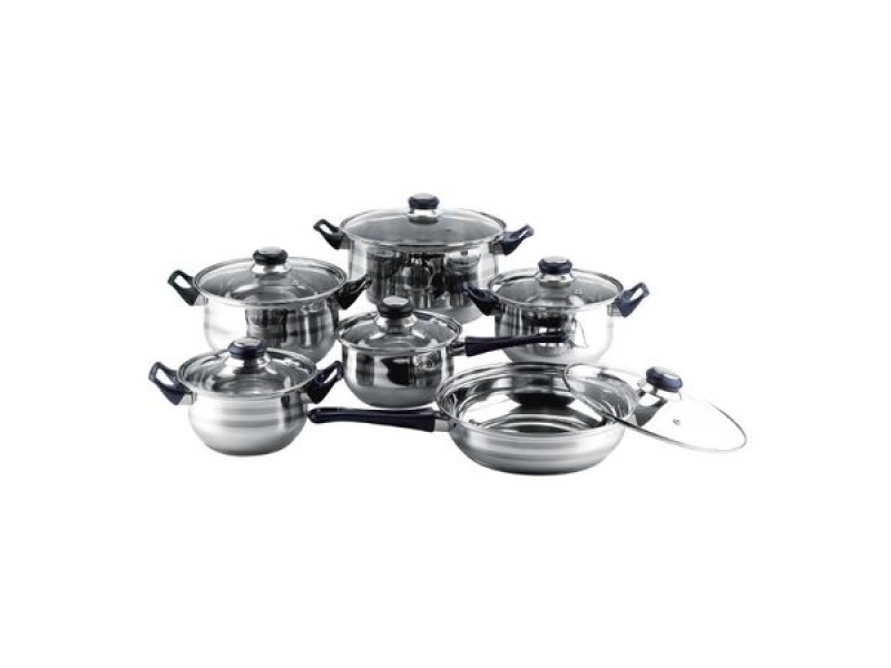 Set oale inox 12 piese, Potrivit pentru toate sursele de caldura, inclusiv inductie, Floria ZLN-4038