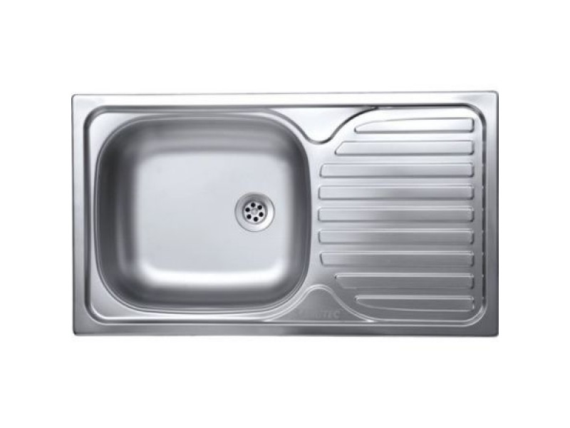 Chiuveta Sanitec, pentru blat, cuva stanga, satin inox