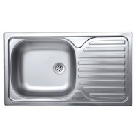 Chiuveta Sanitec C408, pentru blat, cuva stanga, anticalcar, inox