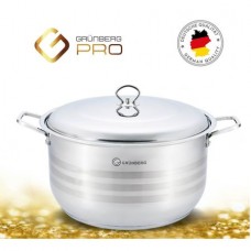 Cratita cu capac din Inox , 40 cm ,26L, Grunberg ,GR8140