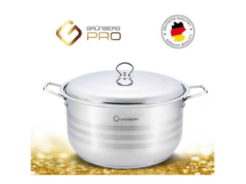 Cratita cu capac din Inox ,36Cm, 20L, Grunberg ,GR8136