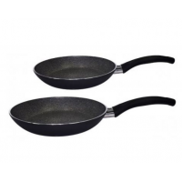 Set 2 tigai si spatula Hausberg HB-H710, 24 cm/28 cm, Negru