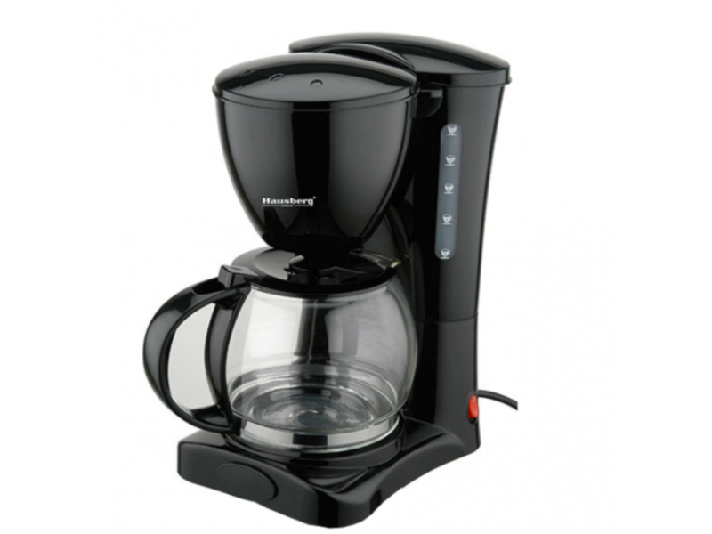 Filtru de cafea HB 3700 Hausberg, 1.2 l, 1200 W, Negru