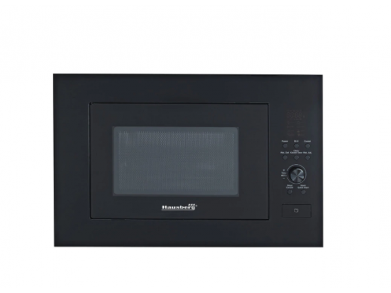 Cuptor cu microunde incorporabil Hausberg HB-8070NG, 25 l, 1400 W, Grill, Control digital, Negru