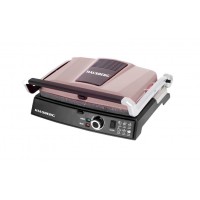 Grill electric Hausberg HB633GO, 2000-2200 W, placi antiaderente, suprafata de gatire 30x24.5 cm, termostat, Rose Gold