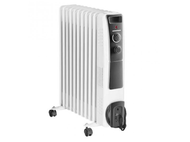 Calorifer electric cu ulei Heinner HOH-Y11WB, 2500 W, 11 elementi, protectie supraincalzire, termostat reglabil, alb