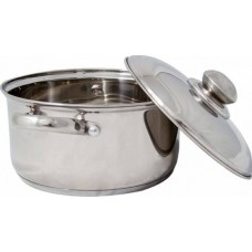 Cratita inox 10 litri cu capac Grunberg GR1928, 28 cm