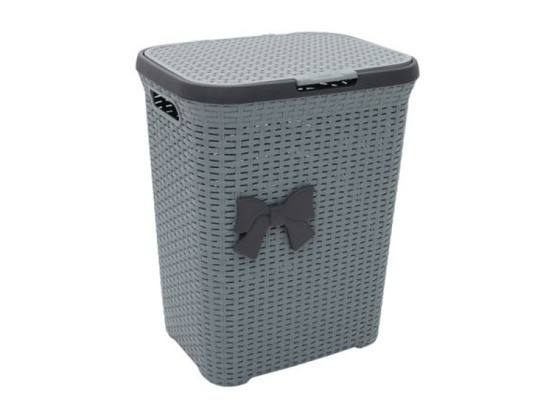 Cos de rufe TUFFEX, plastic rattan, 63 L, GRI