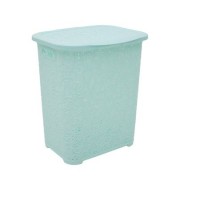 Cos de rufe TUFFEX, plastic rattan, 45 L, Elegant LILA dantelat