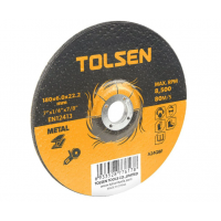 Disc abraziv cu centru coborat (metal) , Tolsen , 125x6x22 mm , vidat