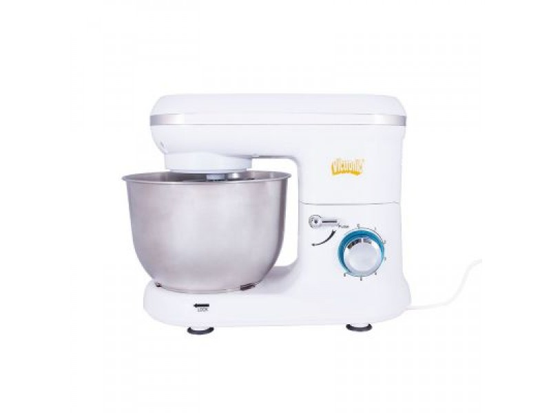  Mixer cu bol Victronic, 600 W, 6 Viteze, Alb 