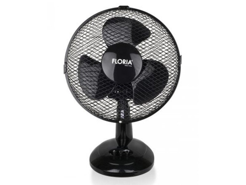 Ventilator de birou Floria ZLN-1211, Diametru 26 cm, Putere 25 W, 2 trepte de viteza, Functie oscilare