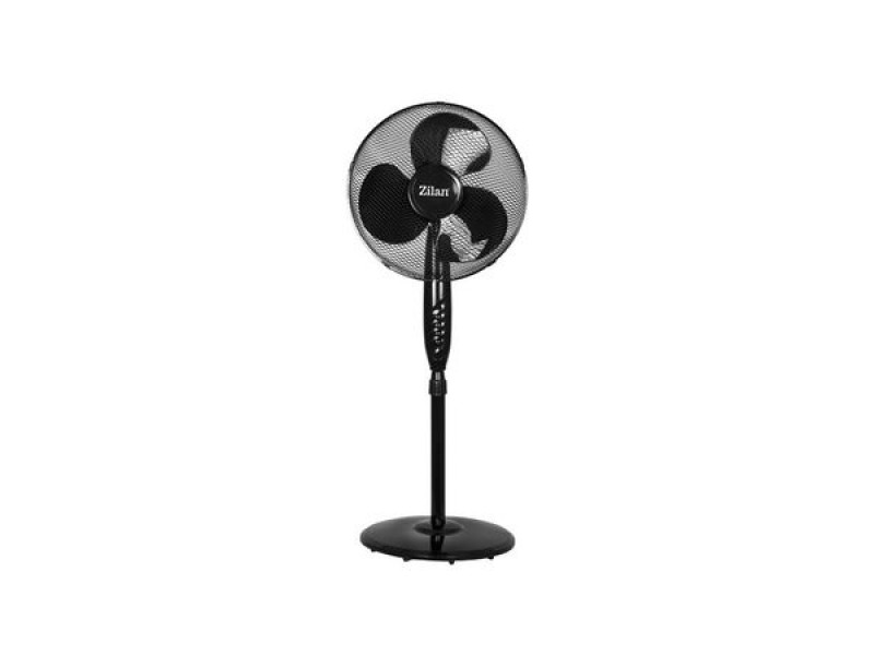 Ventilator cu picior FLORIA ZLN-2324, Putere 40W, Diametru 40 cm, 3 trepte de viteza, Unghi inclinare reglabil, Negru