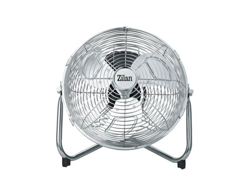 Ventilator inox cu suport Zilan ZLN-2348, Putere 50 W, Diametru 36 cm, 3 trepte ventilare, Unghi de inclinare reglabil